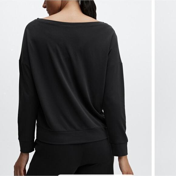 Fabletics Sleek Knit Boat Neck Pullover Size S black - Picture 2 of 8